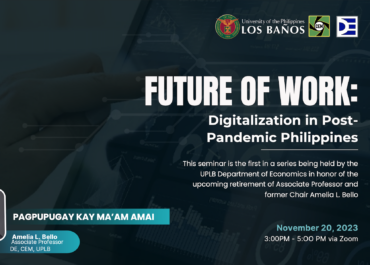 DE Conducts Webinar on “Future of Work” in Honor of Assoc. Prof. Bello