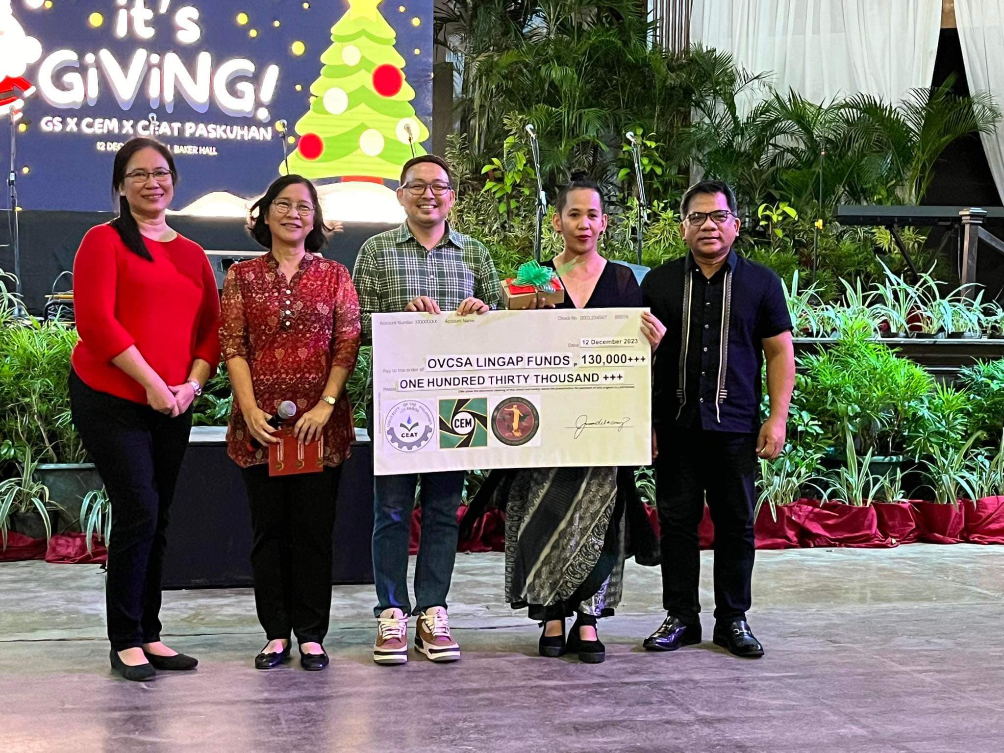“CEMxCEATxGS: It’s Giving!” raises Php135,000 for UPLB OVCSA LINGAP Program